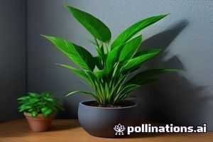 白鹤芋plants开着洁白佛焰苞花，摆放在卧室床头柜上，空气清新感十足